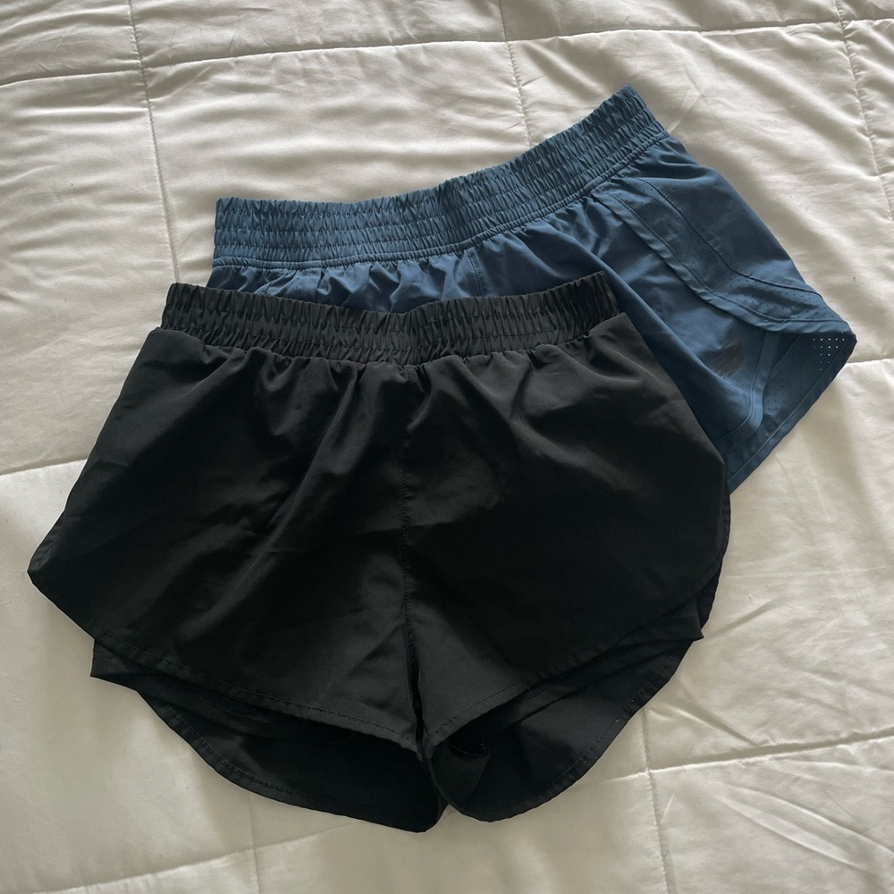 Black and Blue Athletic Shorts